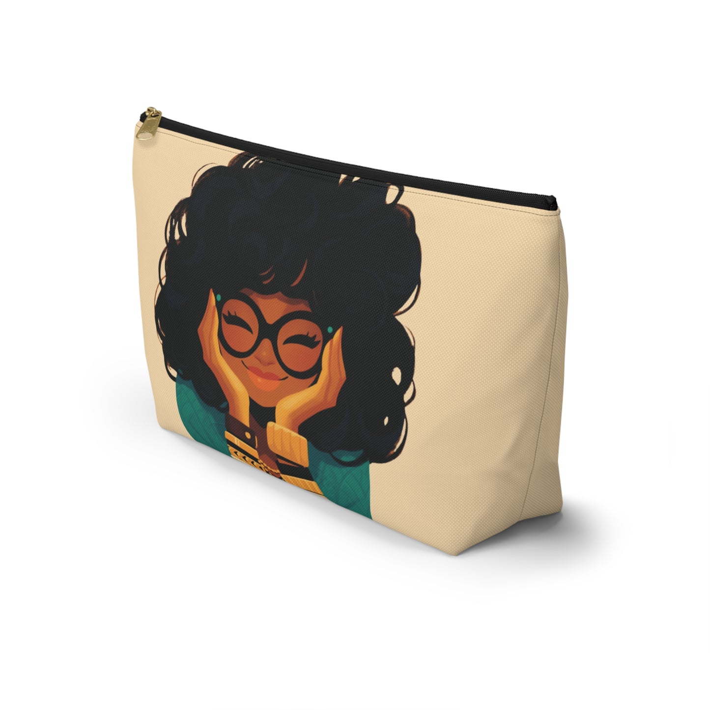 Amara Sage T-Bottom Pouch – Curly Contemplations Edition (Large)