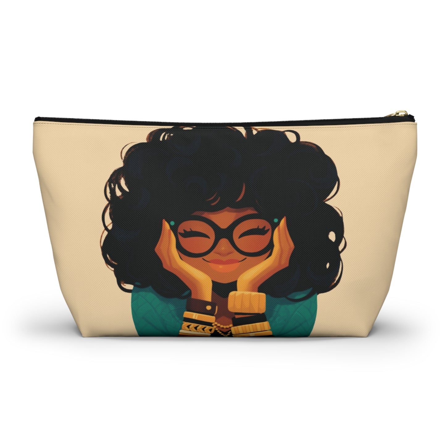 Amara Sage T-Bottom Pouch – Curly Contemplations Edition (Large)
