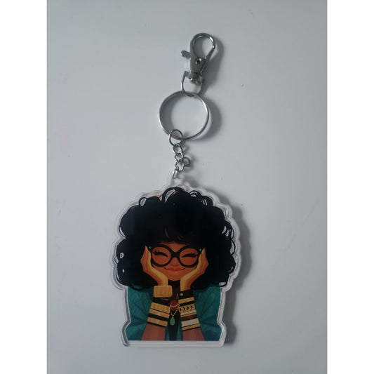 Amara Sage Keychain – Curly Contemplations Edition (3-Inch)