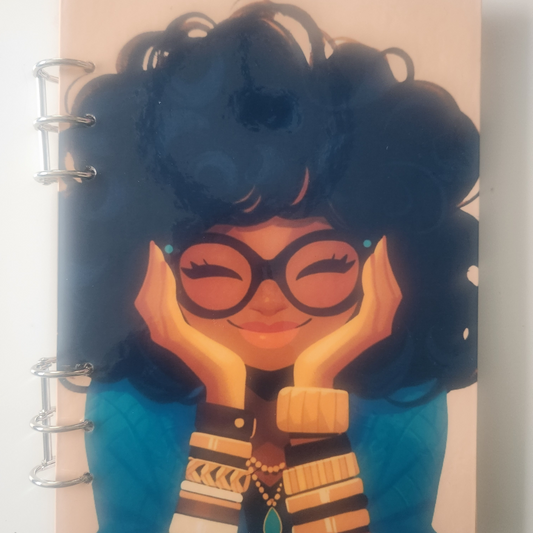 Amara Sage: Curly Contemplations A5 Refillable Journal – 80 Lined Pages