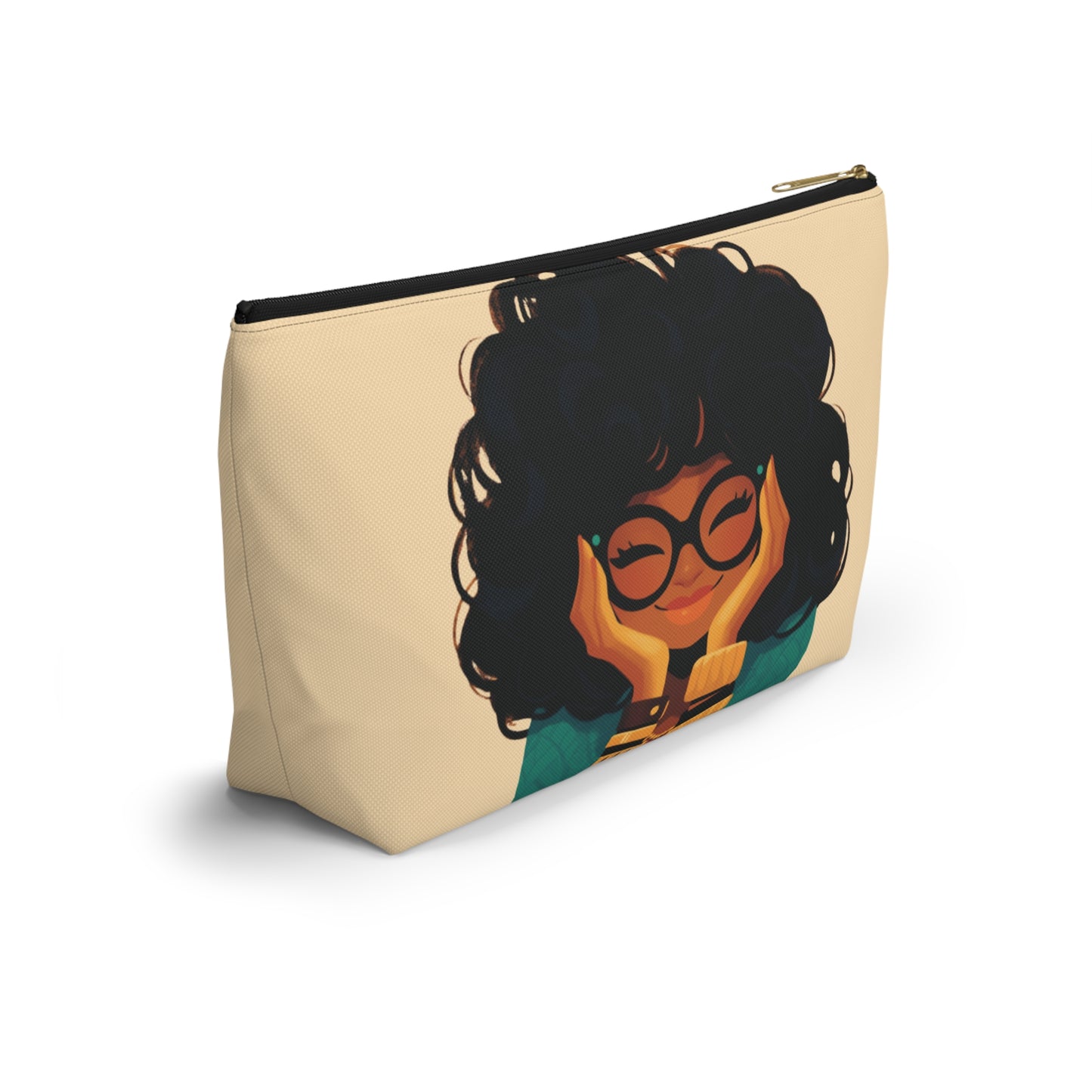 Amara Sage T-Bottom Pouch – Curly Contemplations Edition (Large)