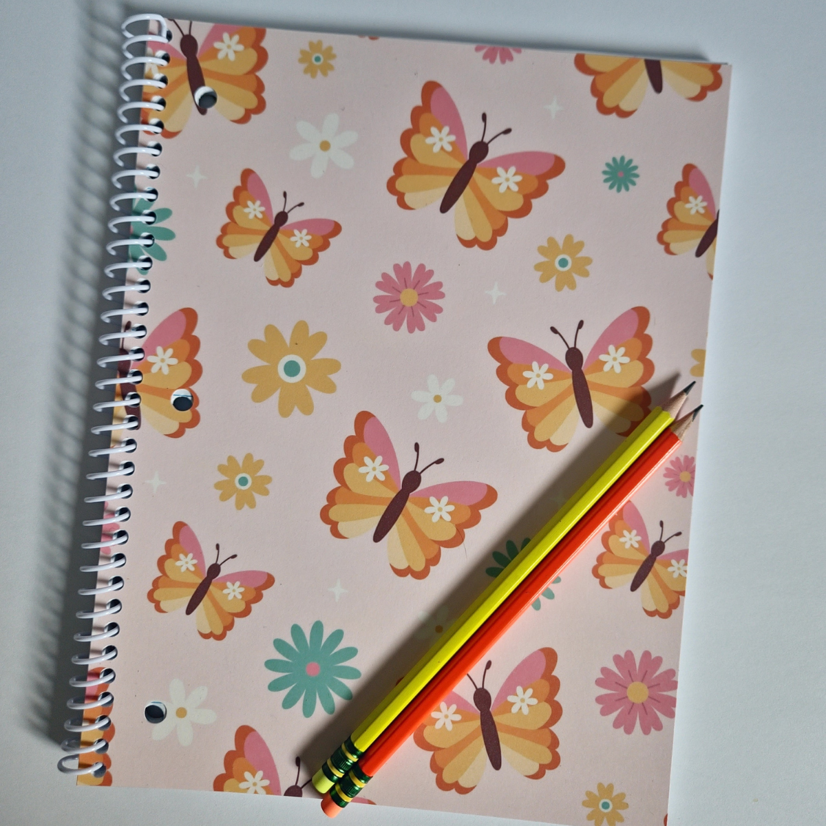 Flutter Forward Retro Spiral Notebook β 70 Pages, College or Wide Ruled π¦β¨