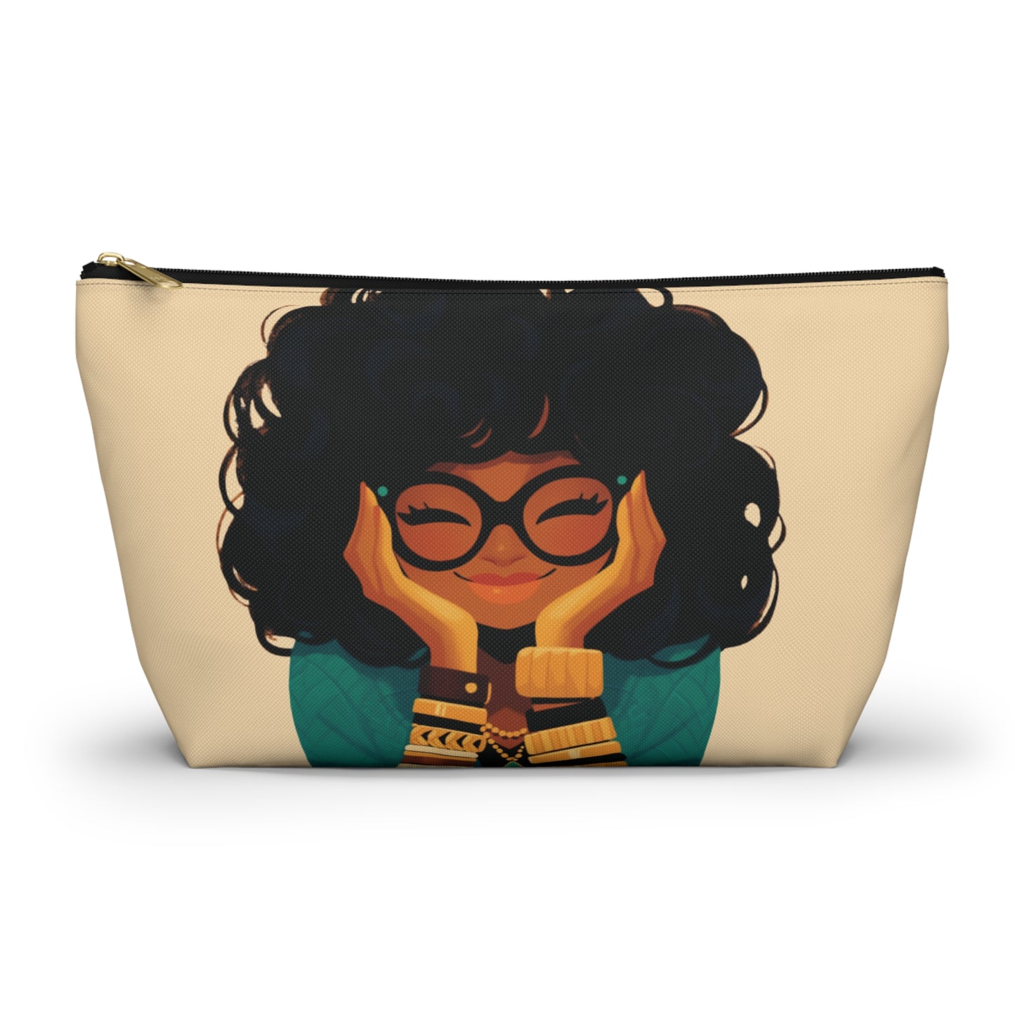Amara Sage T-Bottom Pouch – Curly Contemplations Edition (Large)