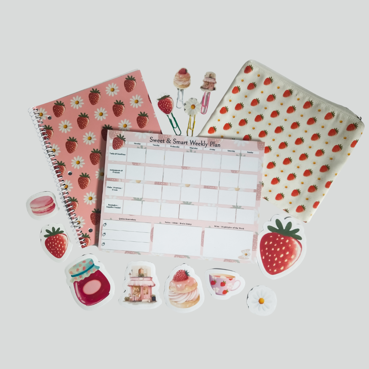 Custom Sweet & Smart 9x7 Accessory Pouch – Designed & Pressed In-House