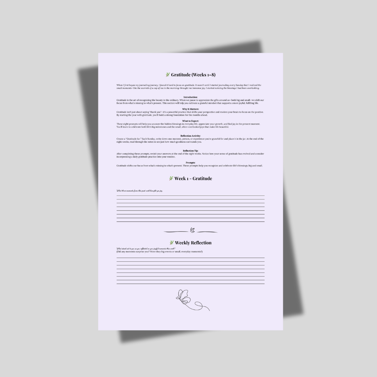 Soulful Sundays: A Year of Reflective Journal Prompts – A collection of journal prompts designed to inspire deep self-reflection and creativity. (E-book)