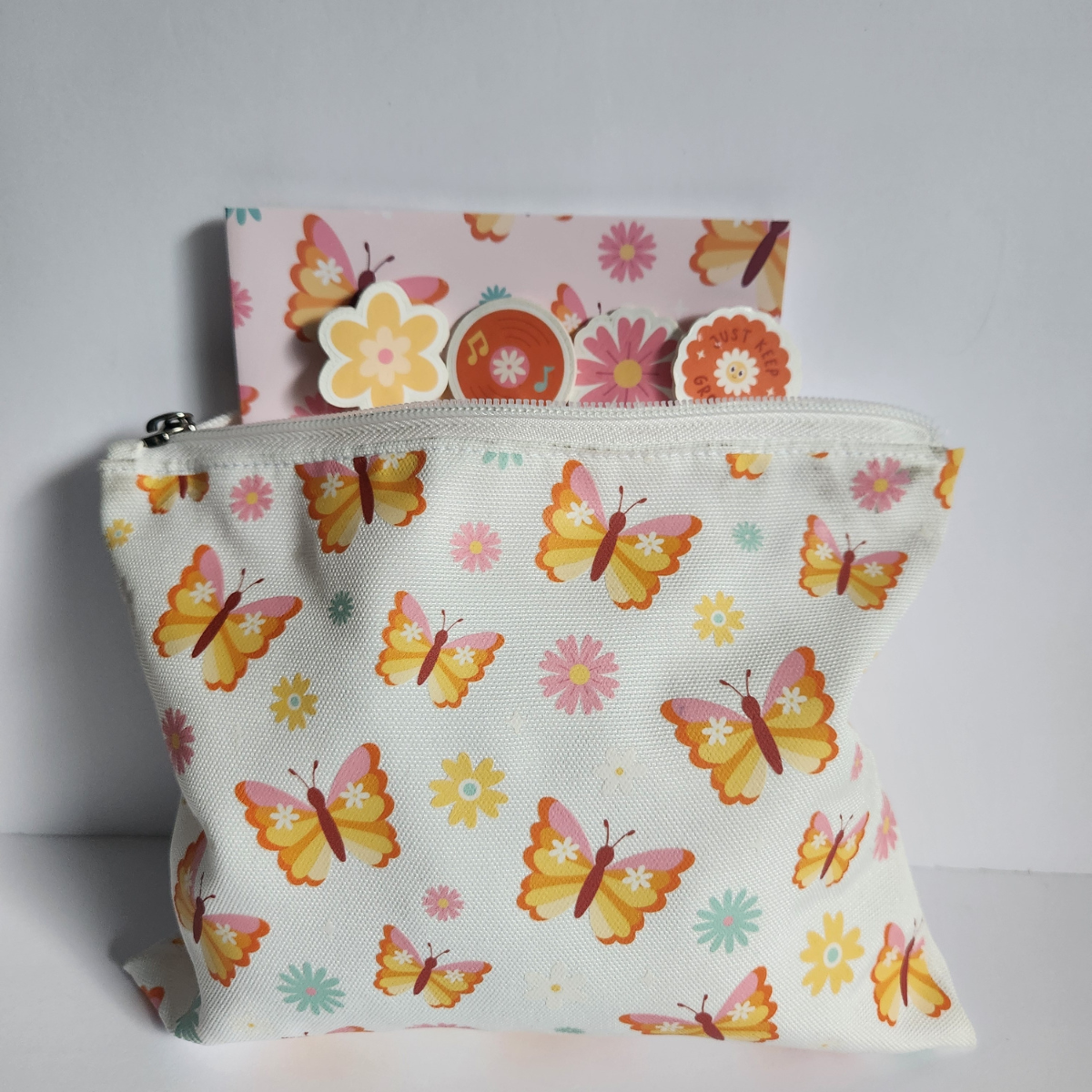 Flutter Forward Retro Accessory Pouch – Custom Printed, 9x7 in