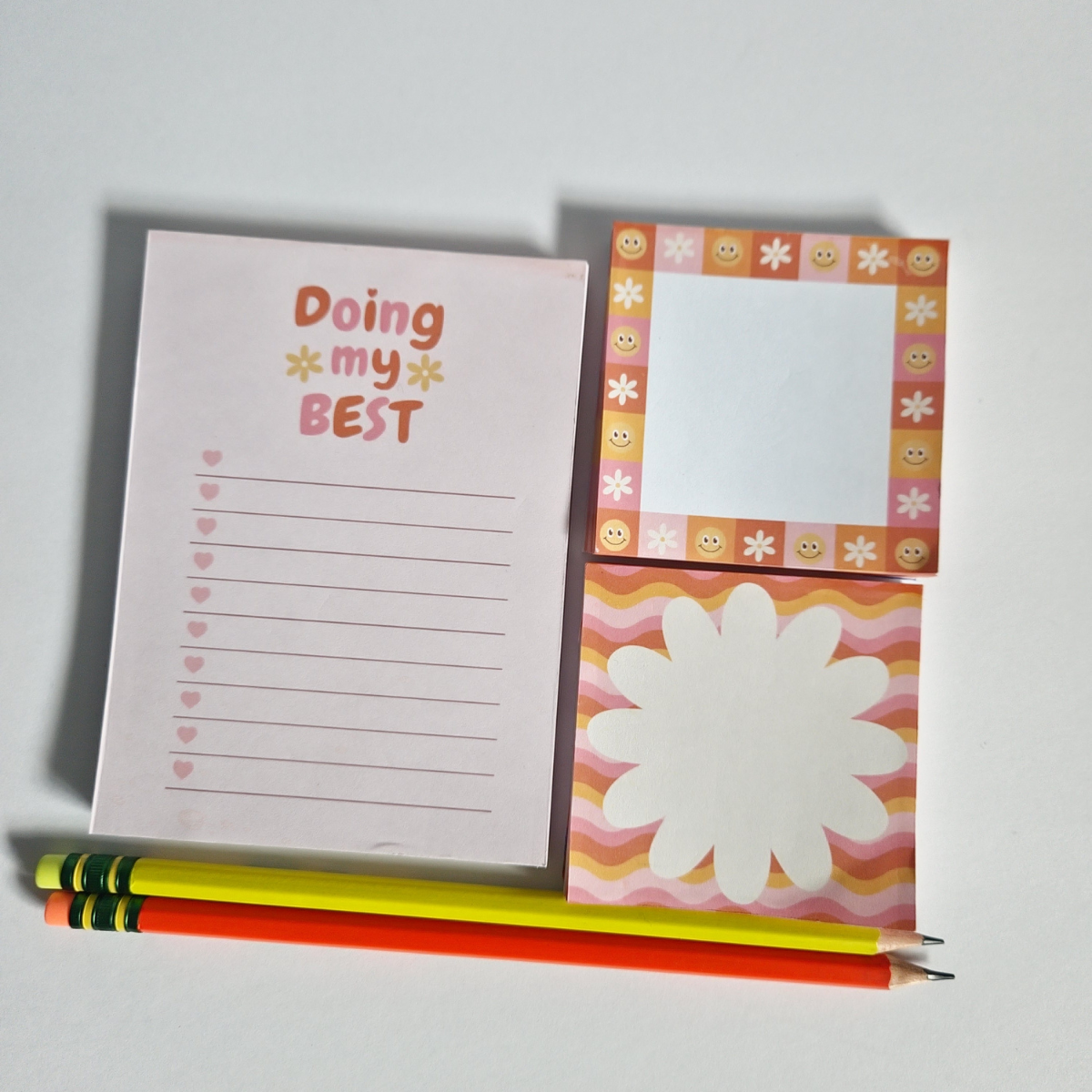 Flutter Forward Retro Notepad Set – 3-Piece Coordinated Pads 🦋✨