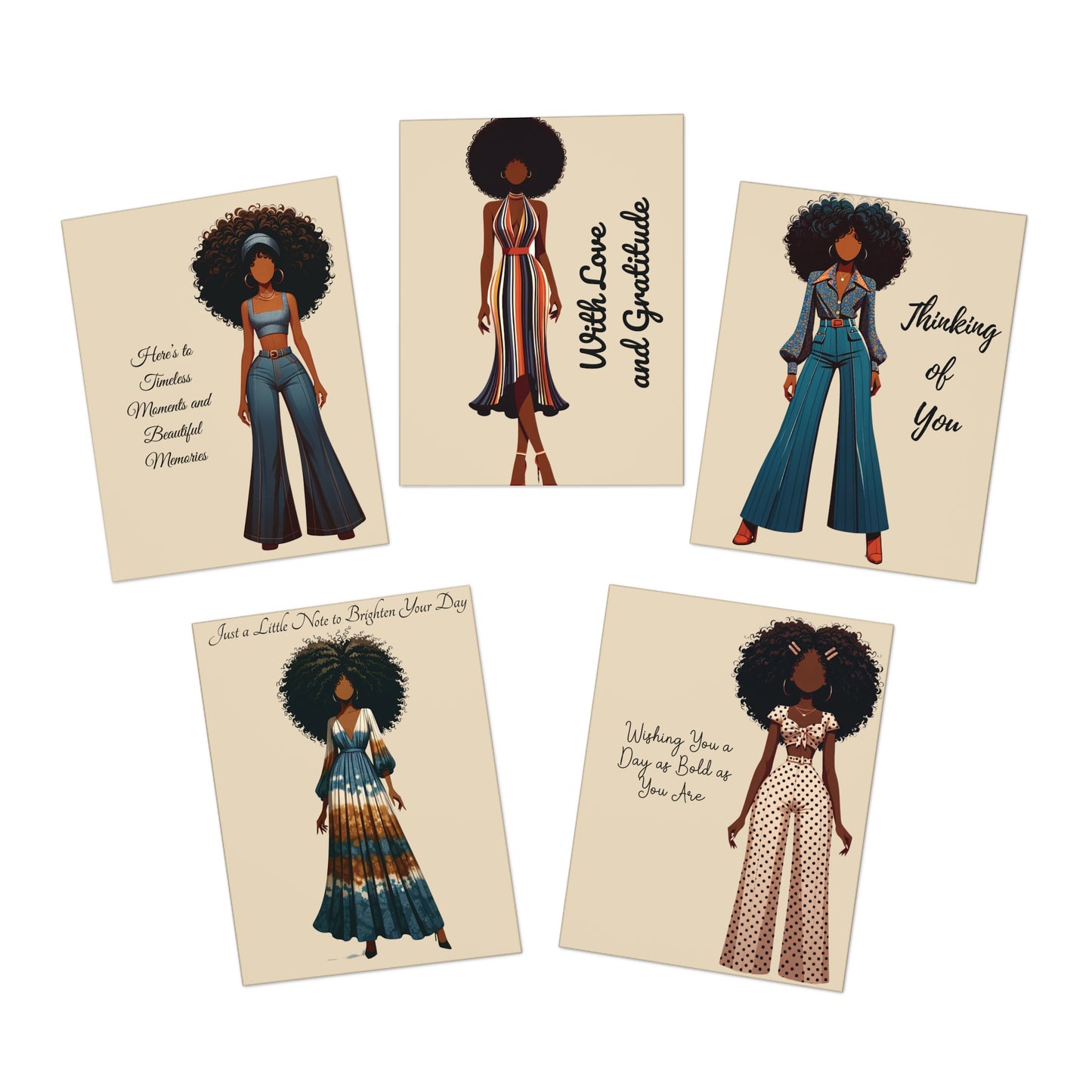 Retro Rhapsody Greeting Cards – Mix & Match 6 or 12 Pack