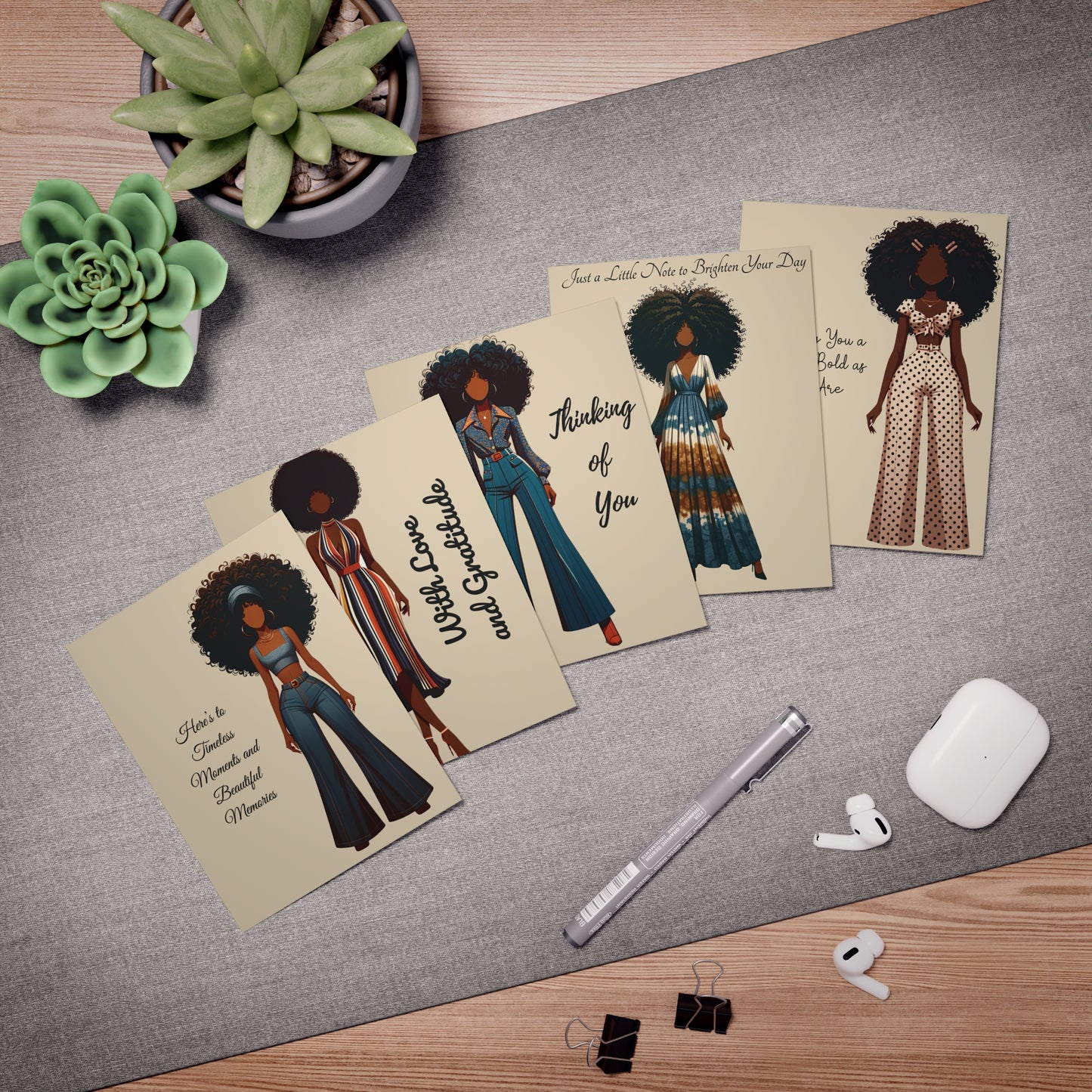 Retro Rhapsody Greeting Cards – Mix & Match 6 or 12 Pack