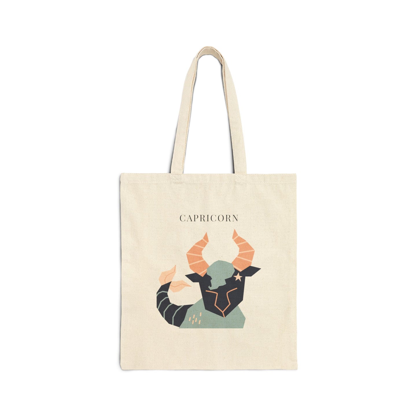 Capricorn Zodiac Tote Bag (Everyday Canvas Tote for Work, Errands, and On-the-Go Use)