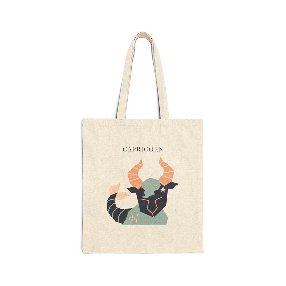 Capricorn Zodiac Tote Bag (Everyday Canvas Tote for Work, Errands, and On-the-Go Use)