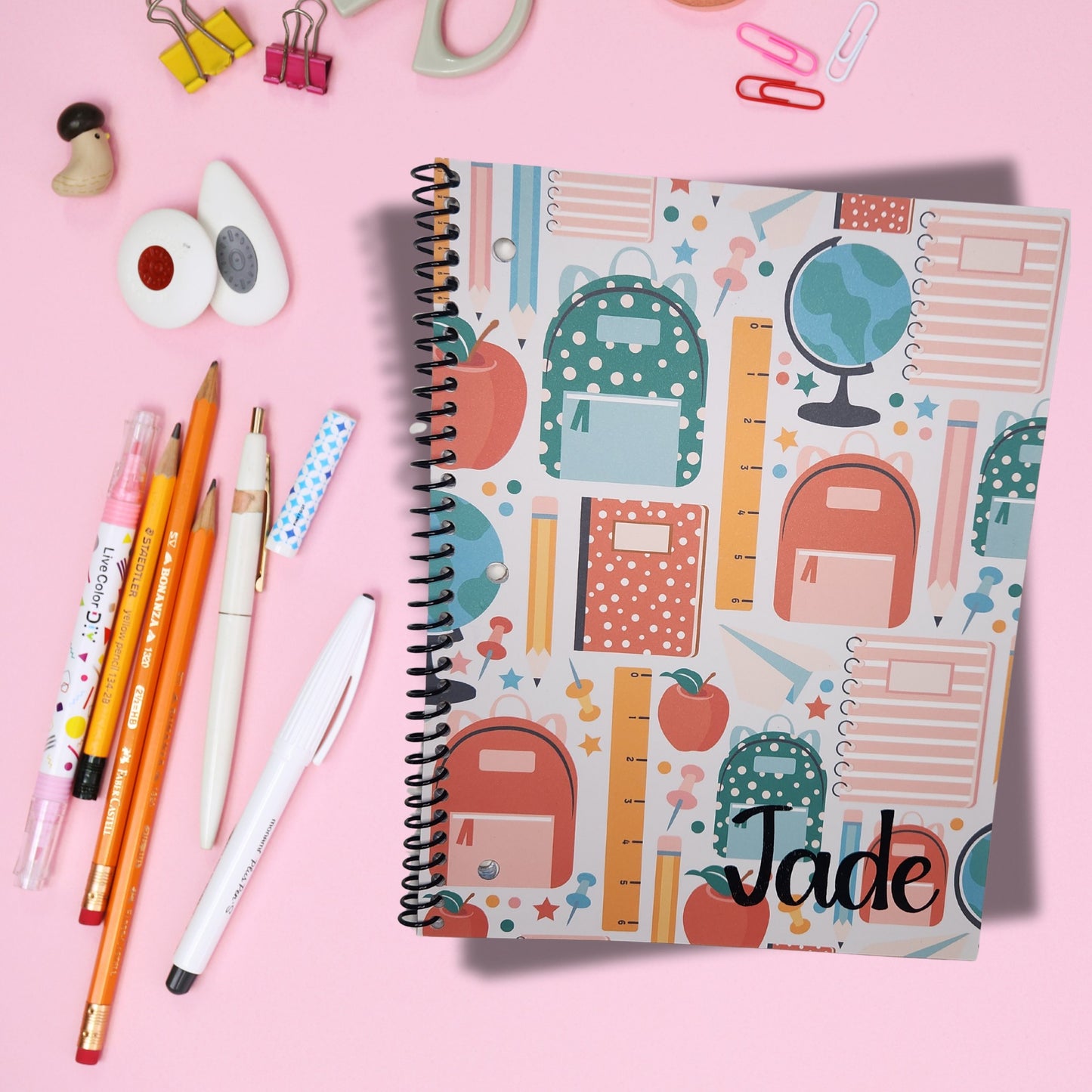 Back to School Fun Notebook - 70 Sheets, 8 x 10.5 inches