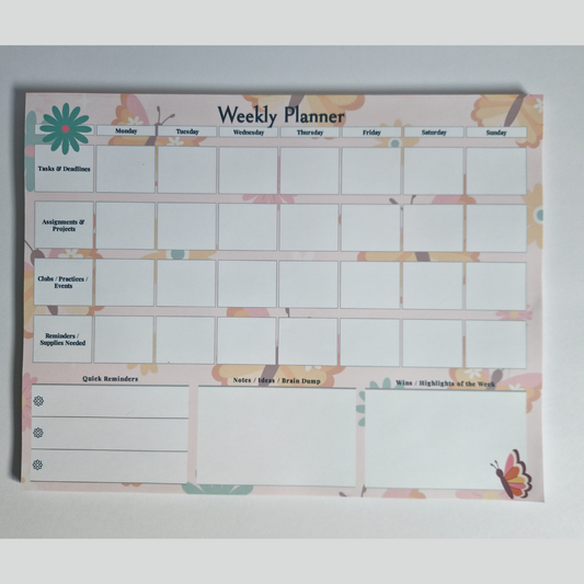 🌸 Flutter Forward 36-Week Undated Weekly Planner