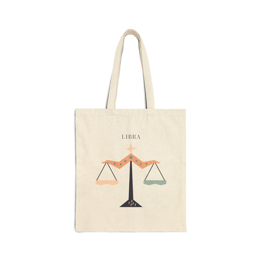 Libra Zodiac Tote Bag (Everyday Canvas Tote for Work, Errands, and On-the-Go Use)