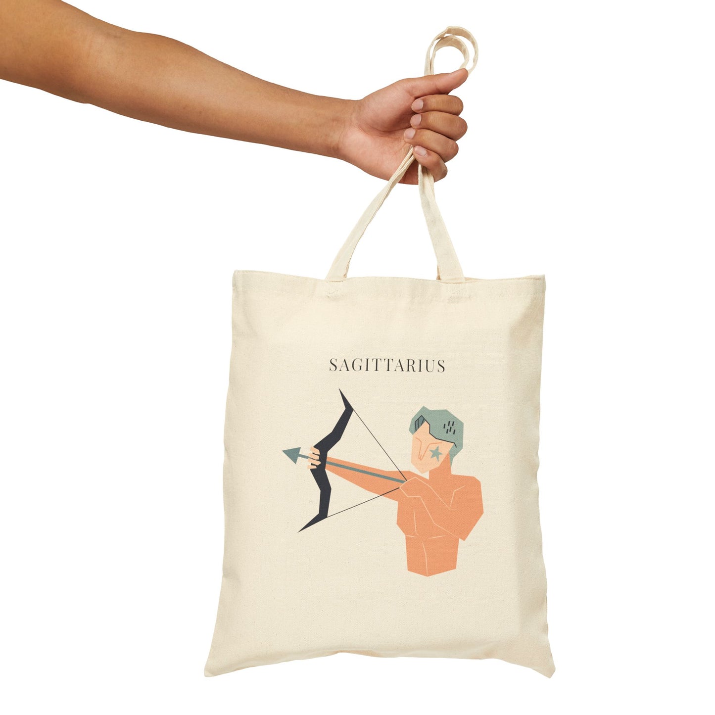 Sagittarius Zodiac Tote Bag (Everyday Canvas Tote for Work, Errands, and On-the-Go Use)
