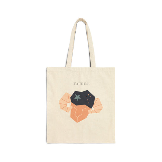Taurus Zodiac Tote Bag (Everyday Canvas Tote for Work, Errands, and On-the-Go Use)