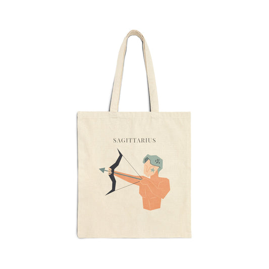 Sagittarius Zodiac Tote Bag (Everyday Canvas Tote for Work, Errands, and On-the-Go Use)