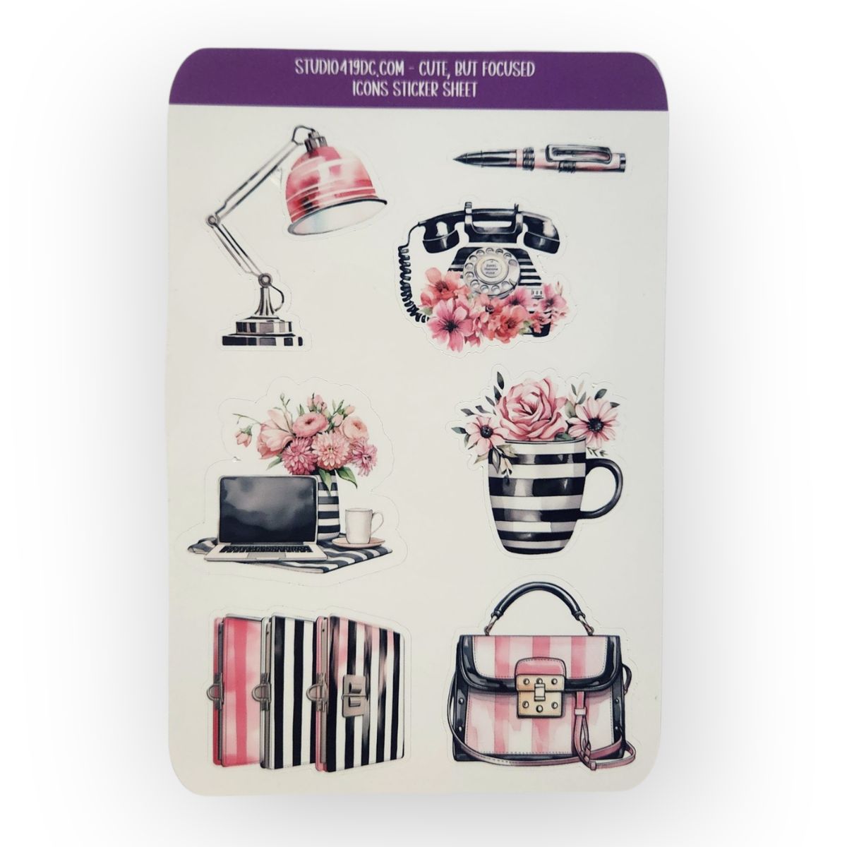 Cute, But Focused Sticker Sheet Set