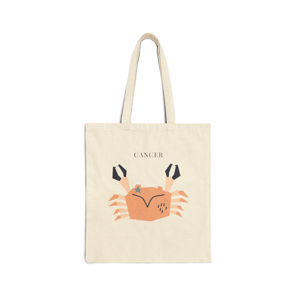 Cancer Zodiac Tote Bag (Everyday Canvas Tote for Work, Errands, and On-the-Go Use)