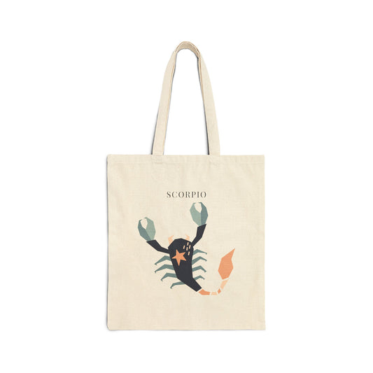 Scorpio Zodiac Tote Bag (Everyday Canvas Tote for Work, Errands, and On-the-Go Use)