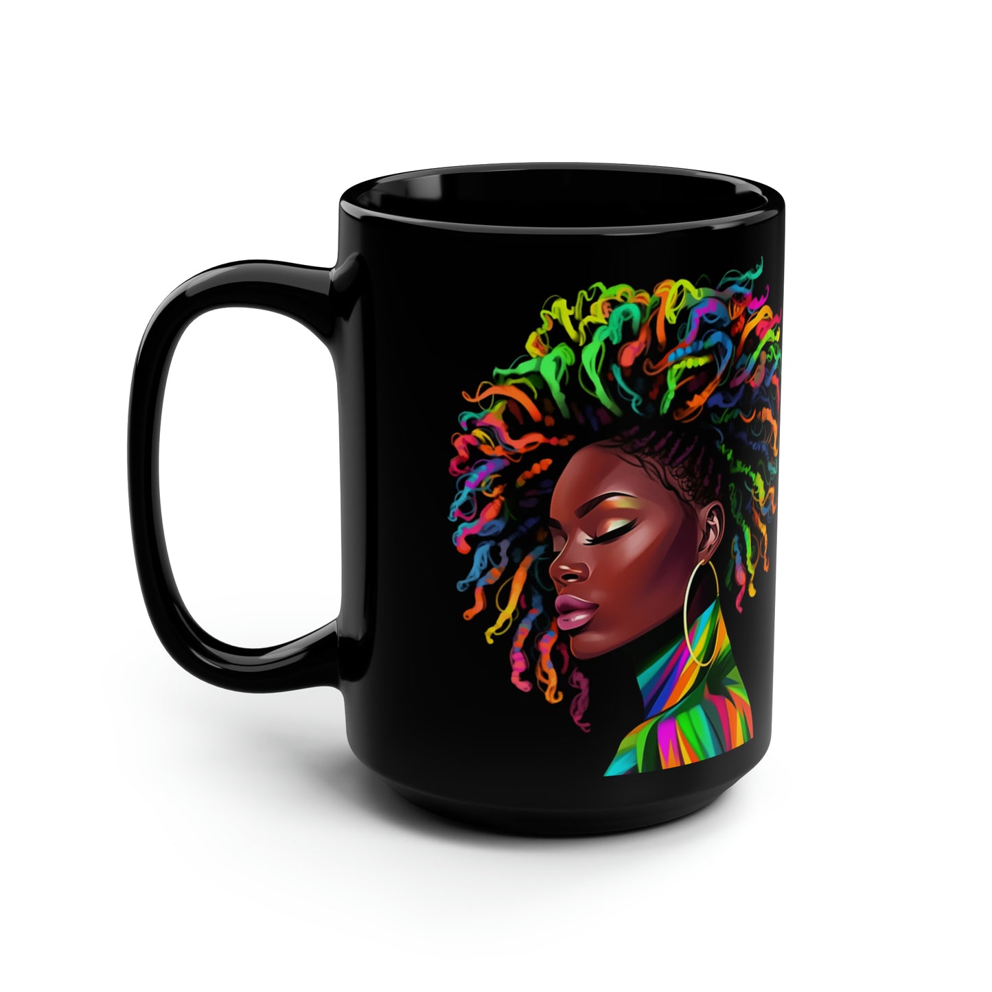 Bold and Confident Black Mug, 15oz