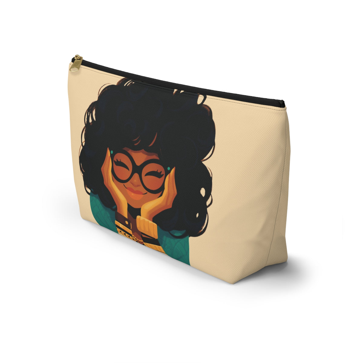 Amara Sage T-Bottom Pouch – Curly Contemplations Edition (Large)