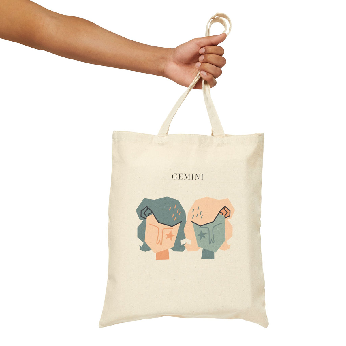 Gemini Zodiac Tote Bag (Everyday Canvas Tote for Work, Errands, and On-the-Go Use)