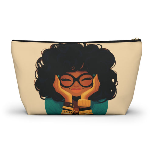 Amara Sage T-Bottom Pouch – Curly Contemplations Edition (Large)