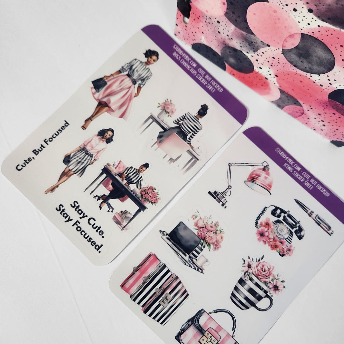 Cute, But Focused Sticker Sheet Set