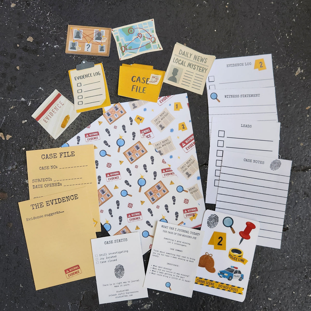 Crime Scene Mini Journal Kit