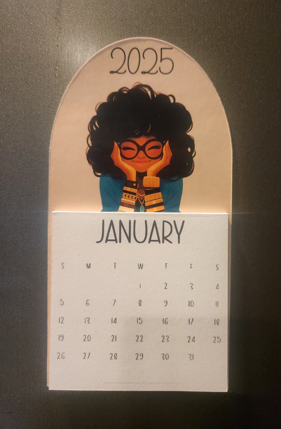 Curly Contemplations 2025 Tear-Away Magnetic Calendar