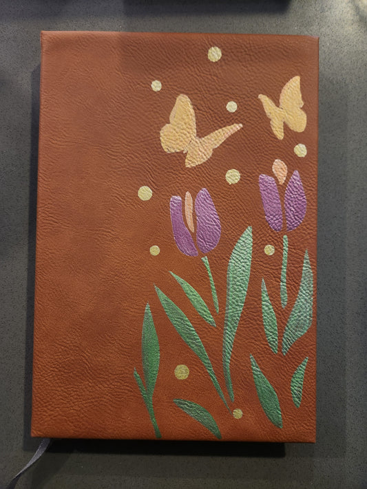 Graceful Tulip Flight - 
Handpainted Journal