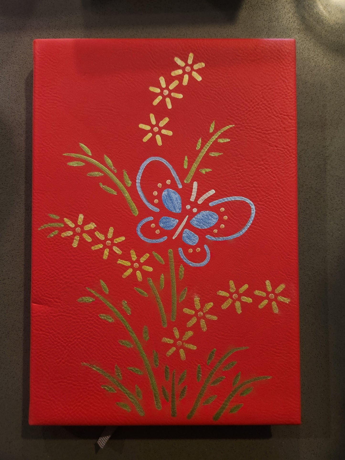 Floral Butterfly Elegance - Handpainted Journal