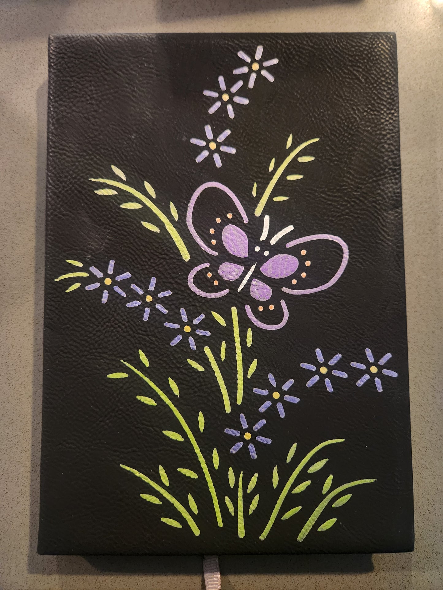 Floral Butterfly Elegance - Handpainted Journal