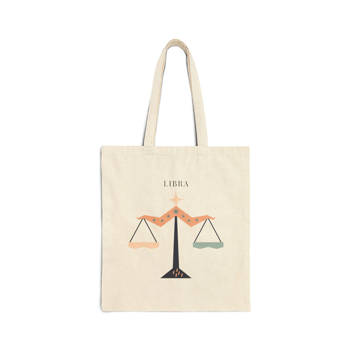Libra Zodiac Tote Bag (Everyday Canvas Tote for Work, Errands, and On-the-Go Use)