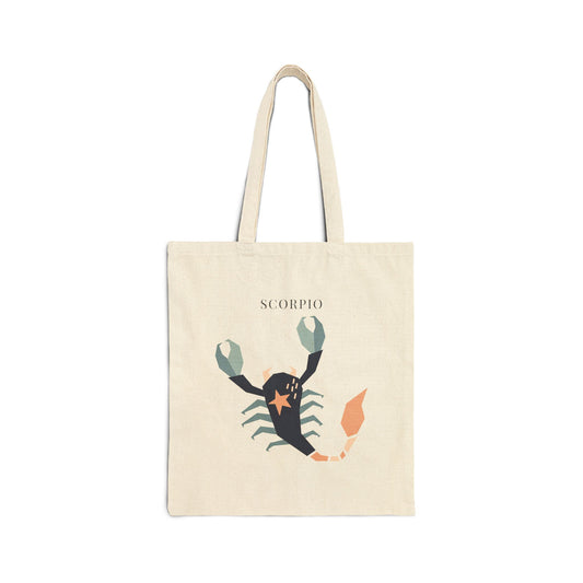 Scorpio Zodiac Tote Bag (Everyday Canvas Tote for Work, Errands, and On-the-Go Use)