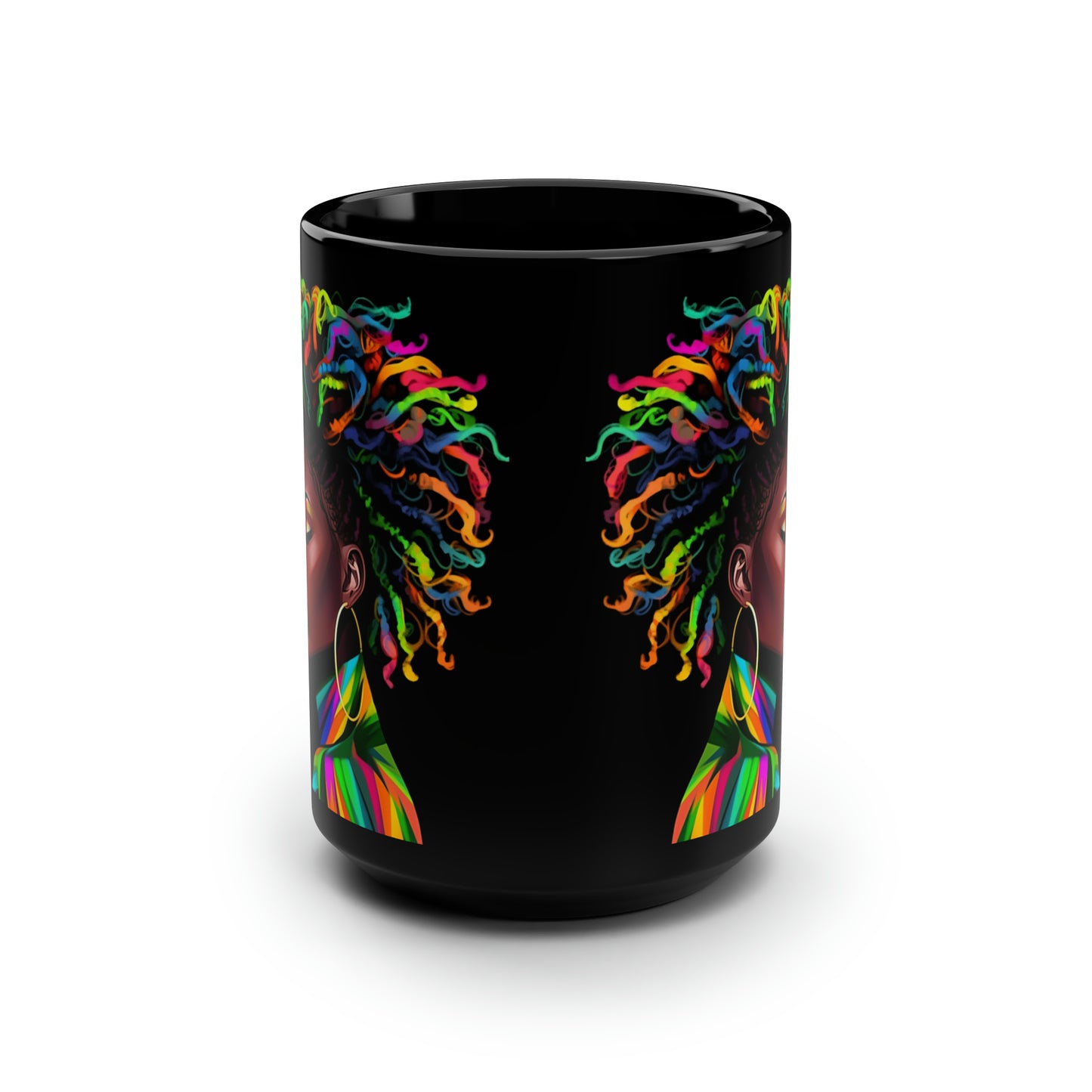 Bold and Confident Black Mug, 15oz