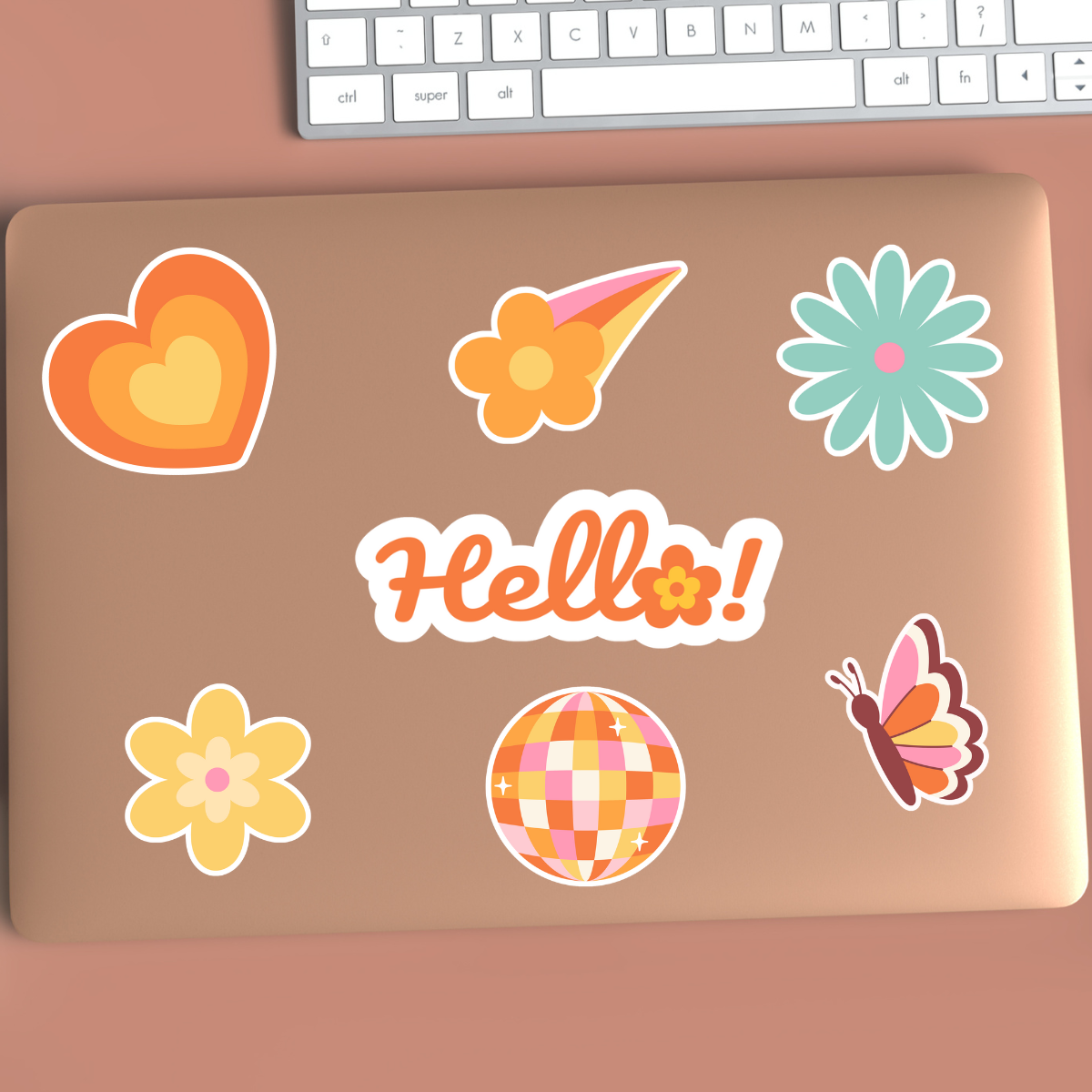Flutter Forward Die-Cut Sticker Set