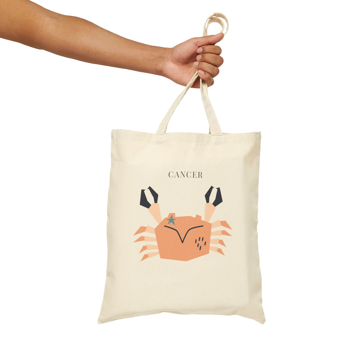 Cancer Zodiac Tote Bag (Everyday Canvas Tote for Work, Errands, and On-the-Go Use)