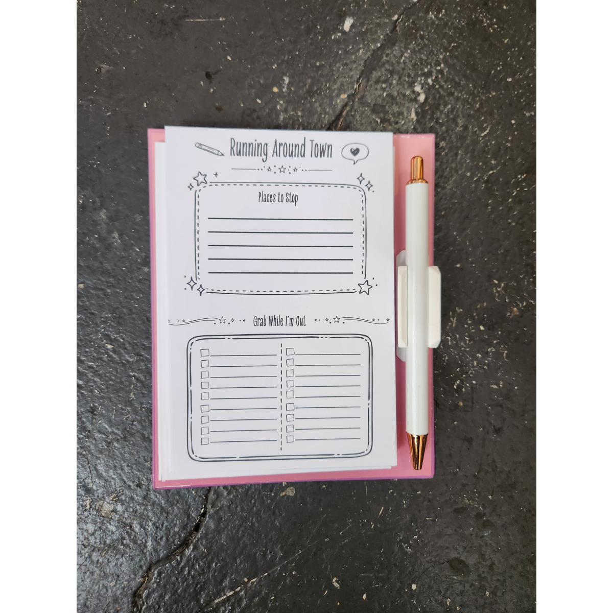 Running Around Town | Car Errand Notepad
