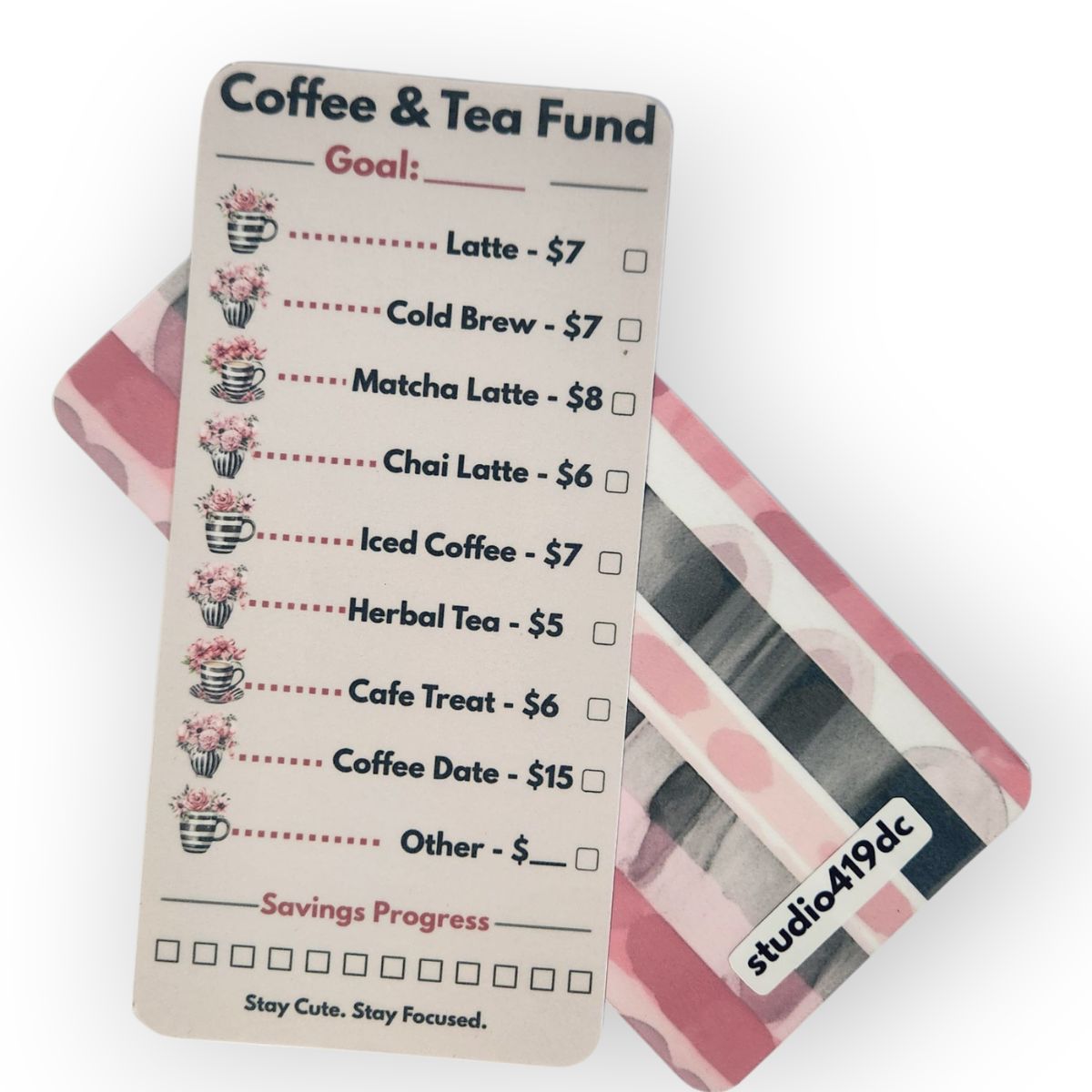 Cute, But Focused Savings Challenge Trackers – Laminated Dry-Erase Inserts