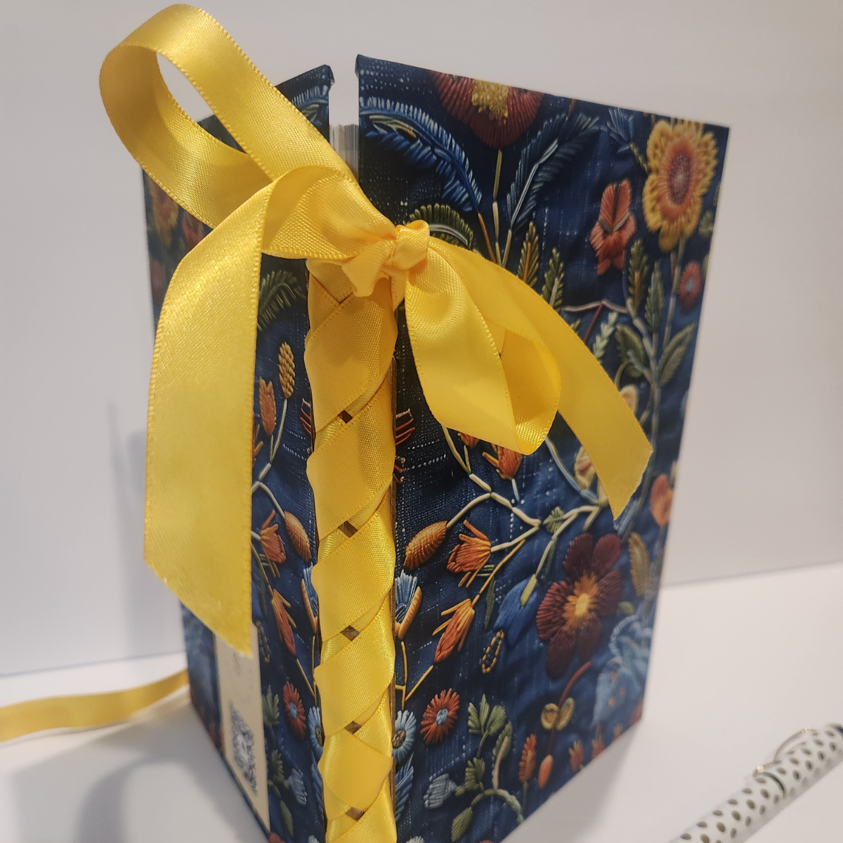 Golden Bloom Ribbon-Bound Journal