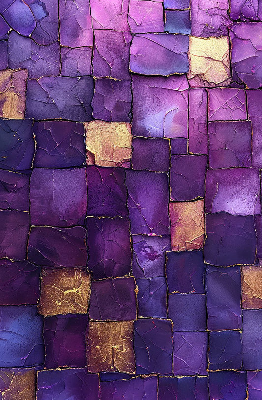 Purple Mosaic Spiral Journal