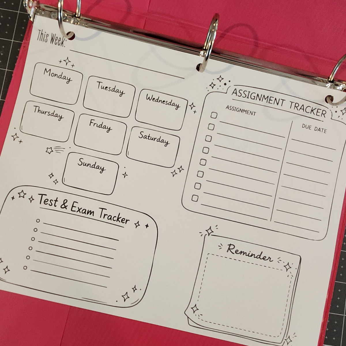 Printable Weekly School Planner