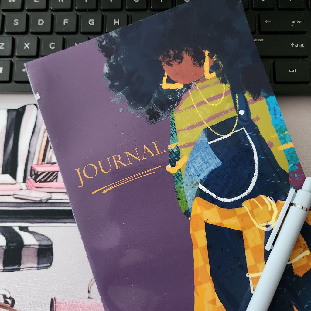 JJ handmade lined journal by Studio419DC styled with pen