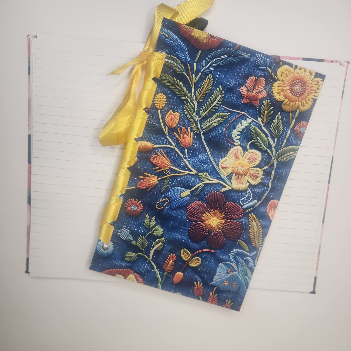 Golden Bloom Ribbon-Bound Journal