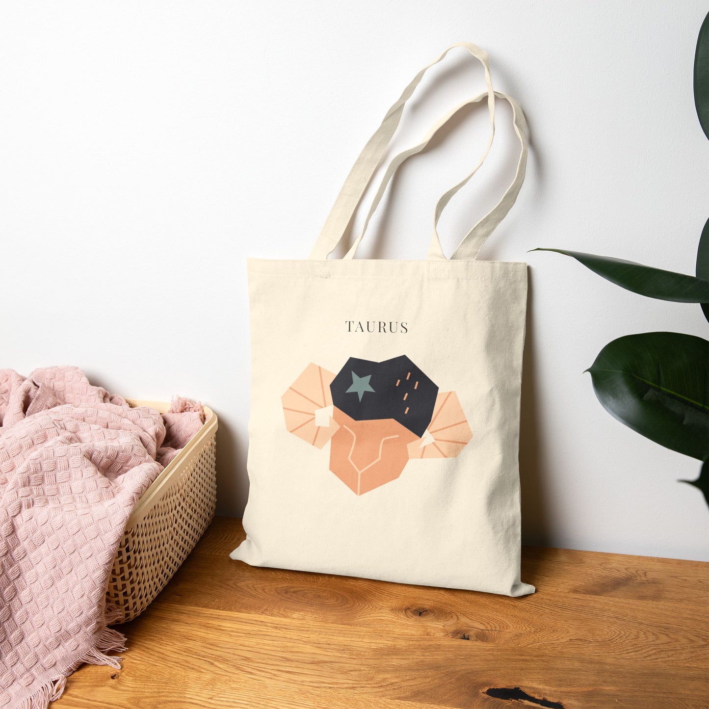 Taurus Zodiac Tote Bag (Everyday Canvas Tote for Work, Errands, and On-the-Go Use)