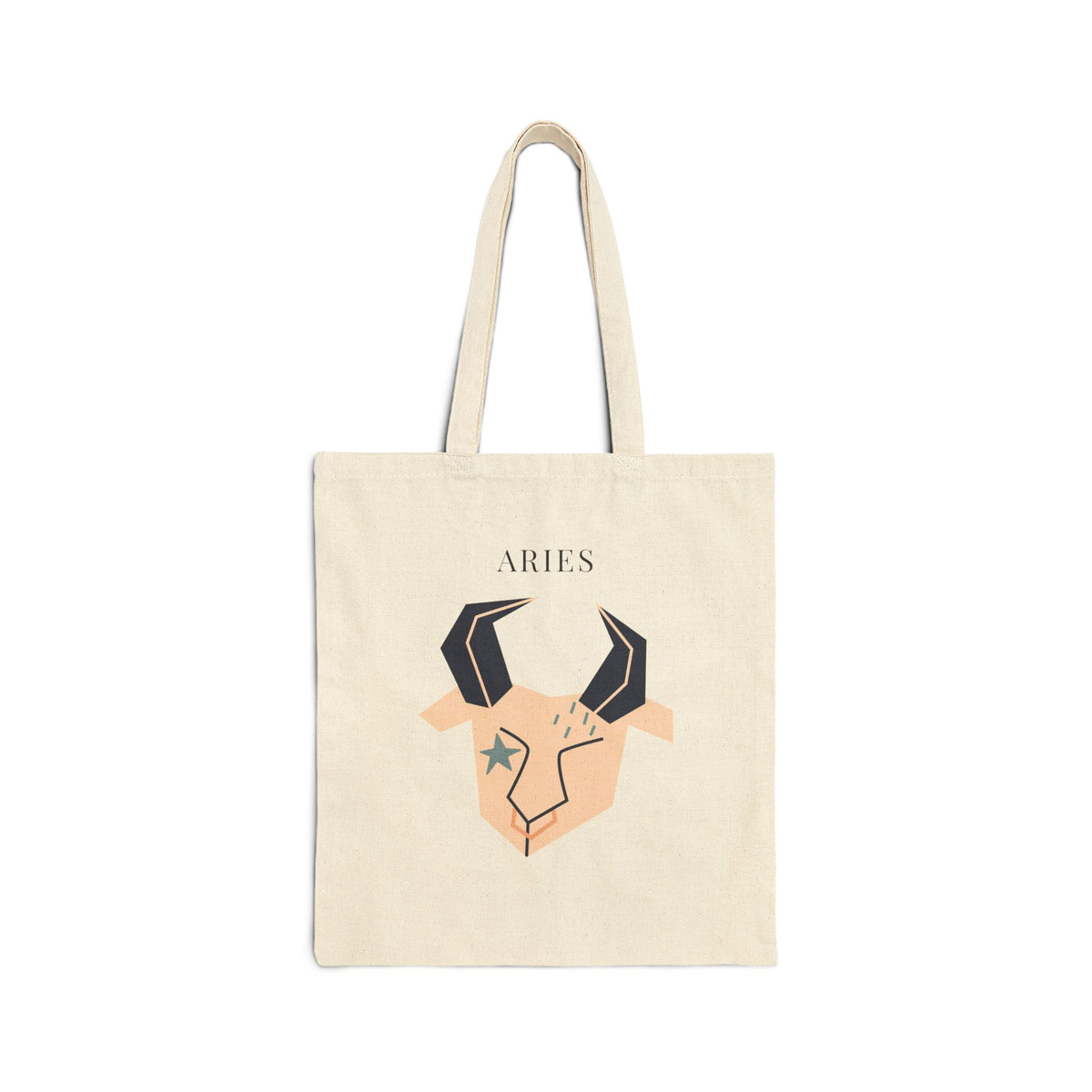 Aries Zodiac Tote Bag (Everyday Canvas Tote for Work, Errands, and On-the-Go Use)