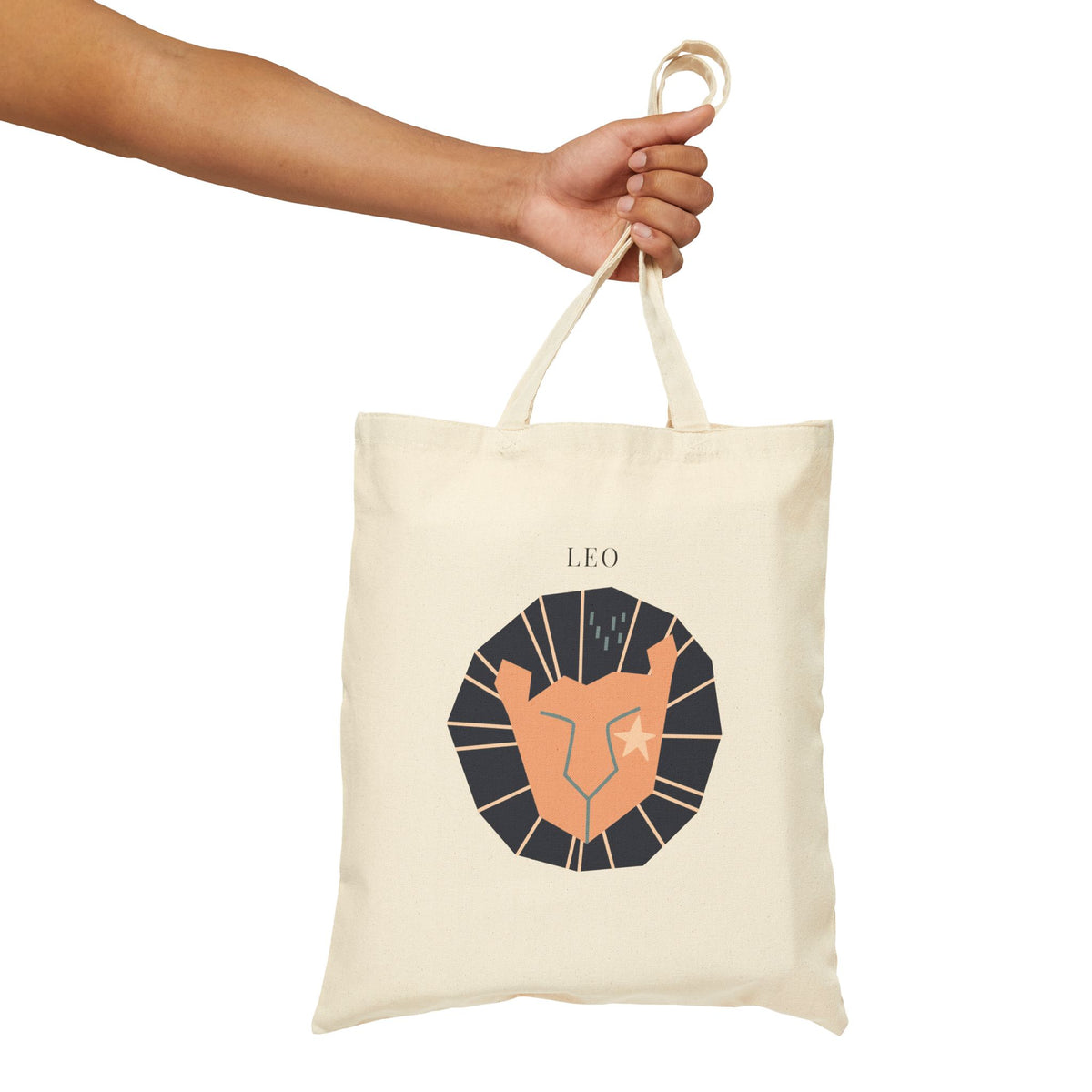 Leo Zodiac Tote Bag (Everyday Canvas Tote for Work, Errands, and On-the-Go Use)