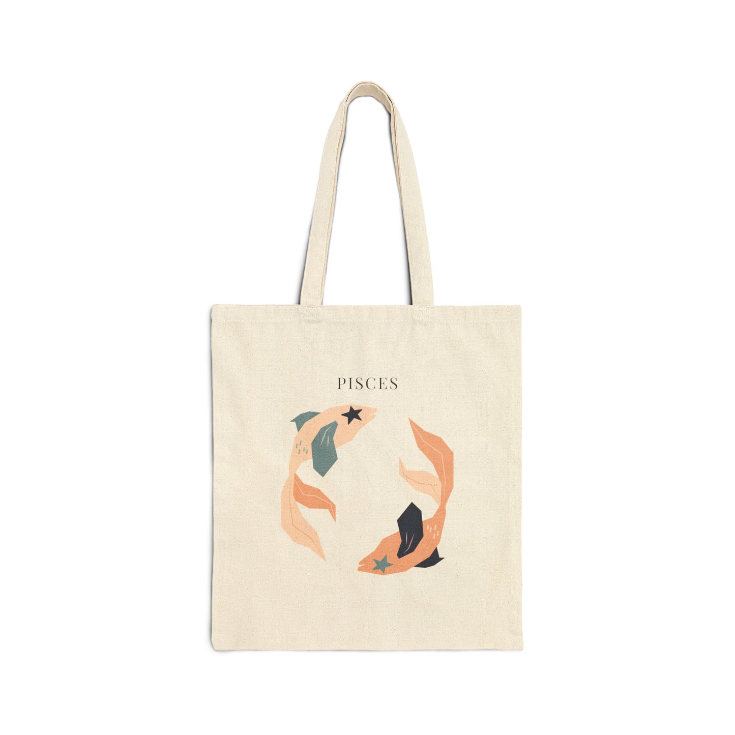 Pisces Zodiac Tote Bag (Everyday Canvas Tote for Work, Errands, and On-the-Go Use)